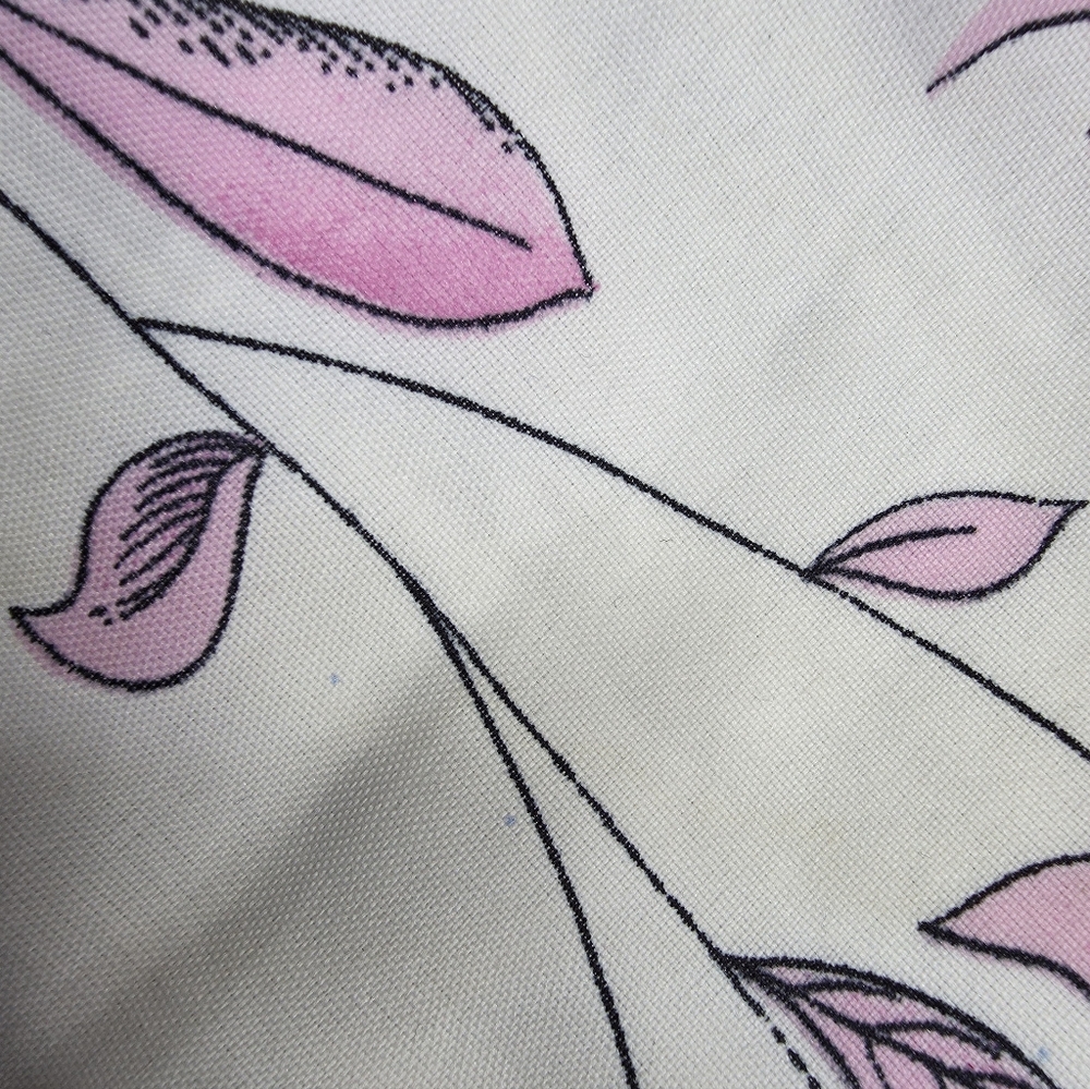 Vintage Made in Italy Floral Square Scarf Blue & Pink - Picture 8 of 10
